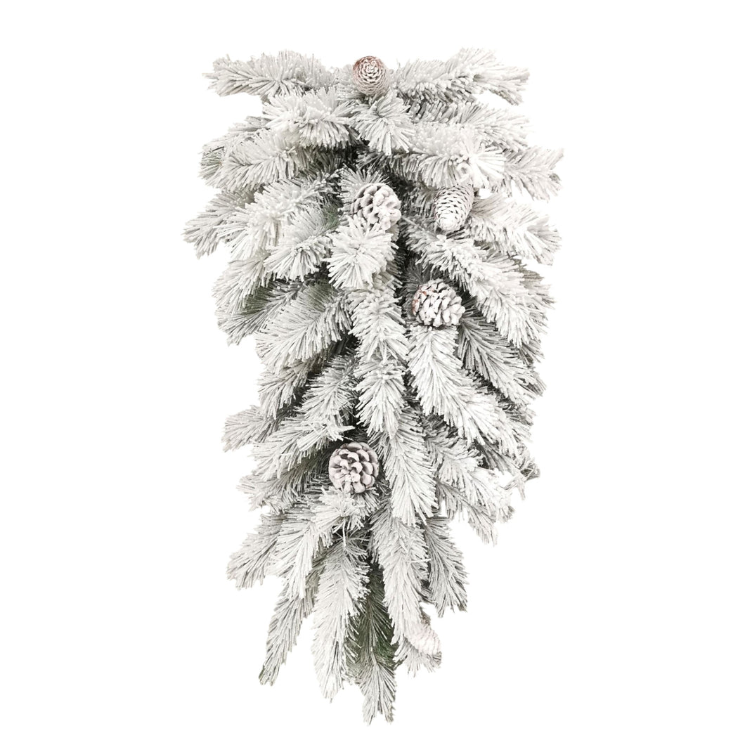 Snow Flocked Teardrop 83cm.