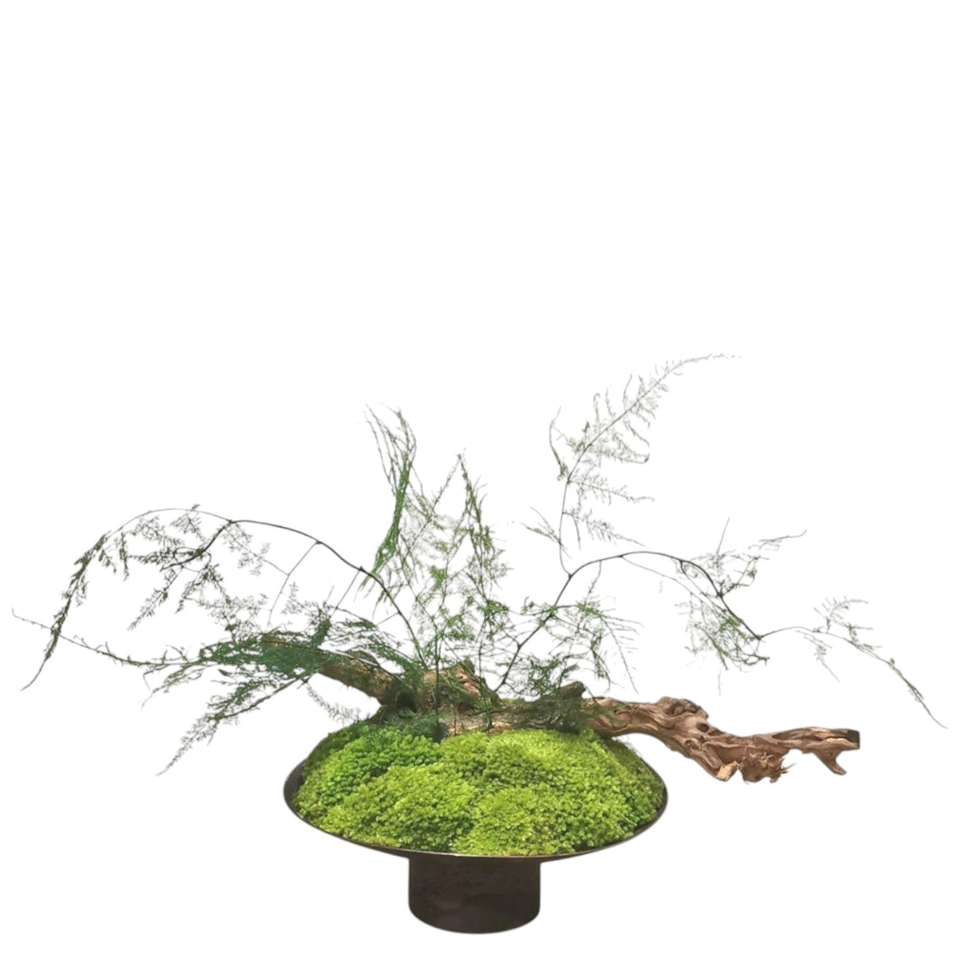 Moss Arrangement in Copper Bowl 45cm.