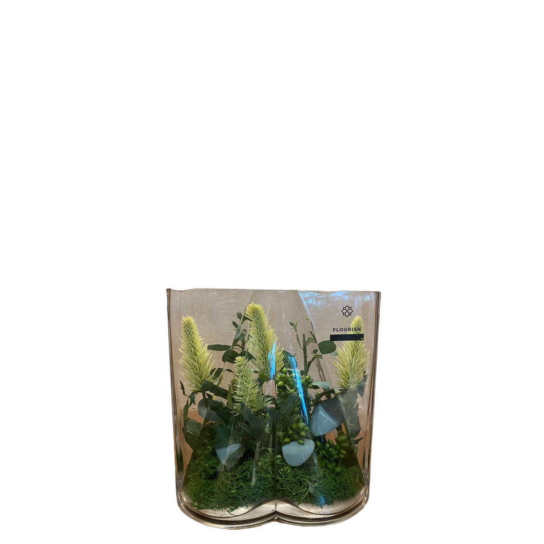 MKFA0105 Viburnum, Eucalyptus & Thistle Mix Arrangement