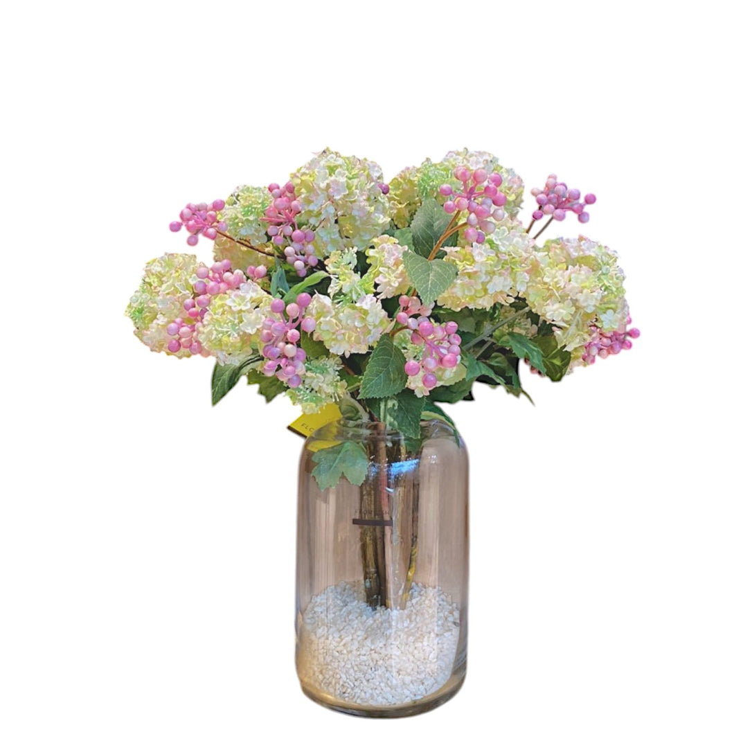 MKFA0297 Hydrangea & Wild Berry Mix Arrangement
