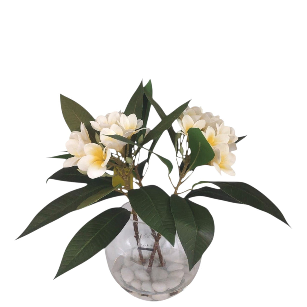 NDFA178 Frangipani Arrangement in Resin (Big)