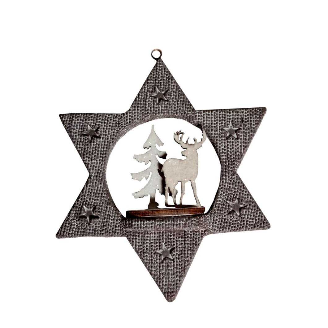 Polyresin Star for Hanging (Box of 12) 10cm.