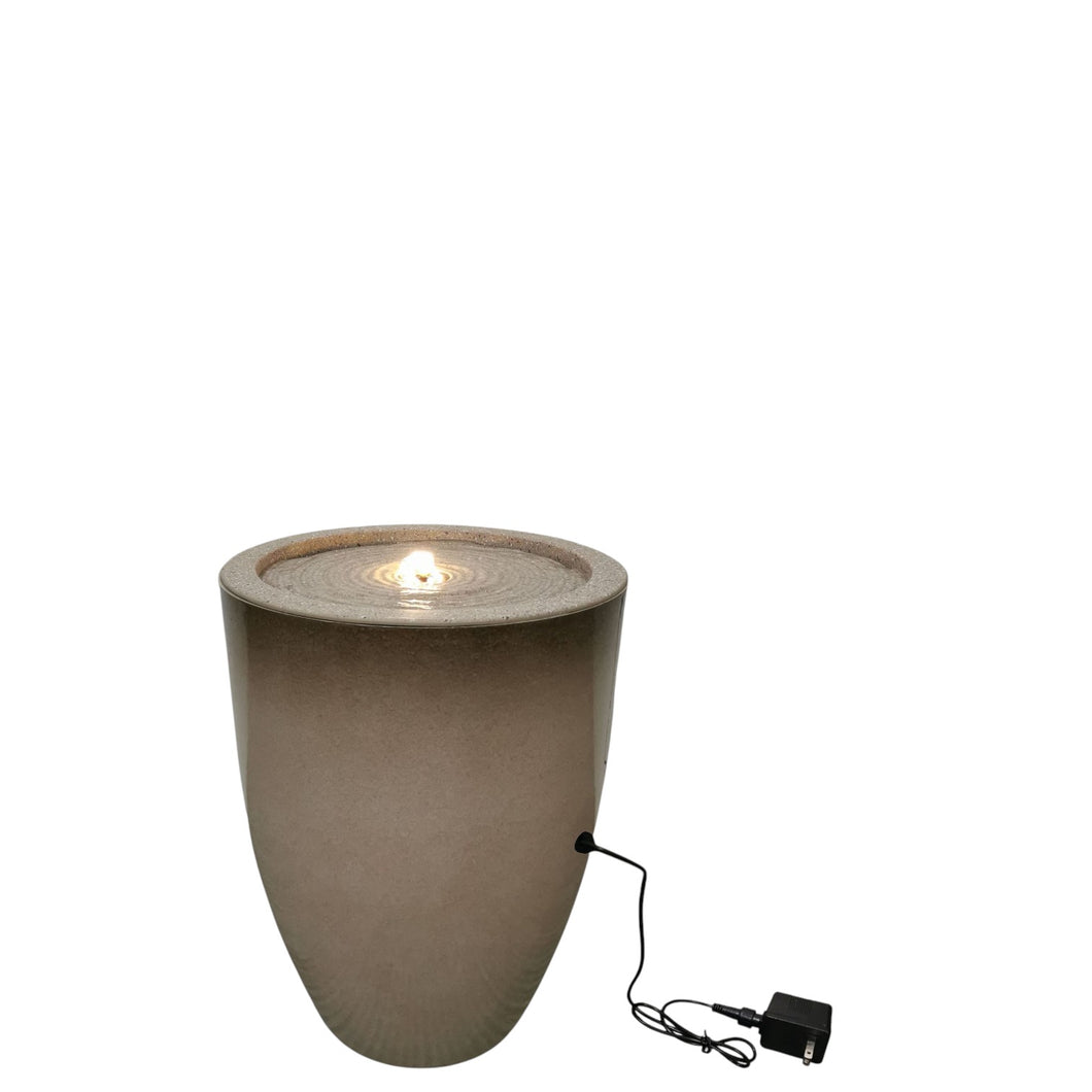 Fiberglass Fountain Ivory Sheen